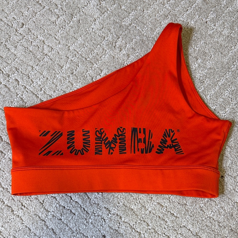 Zumba Fitness Vibrant Asymmetrical single shoulder reversible bra